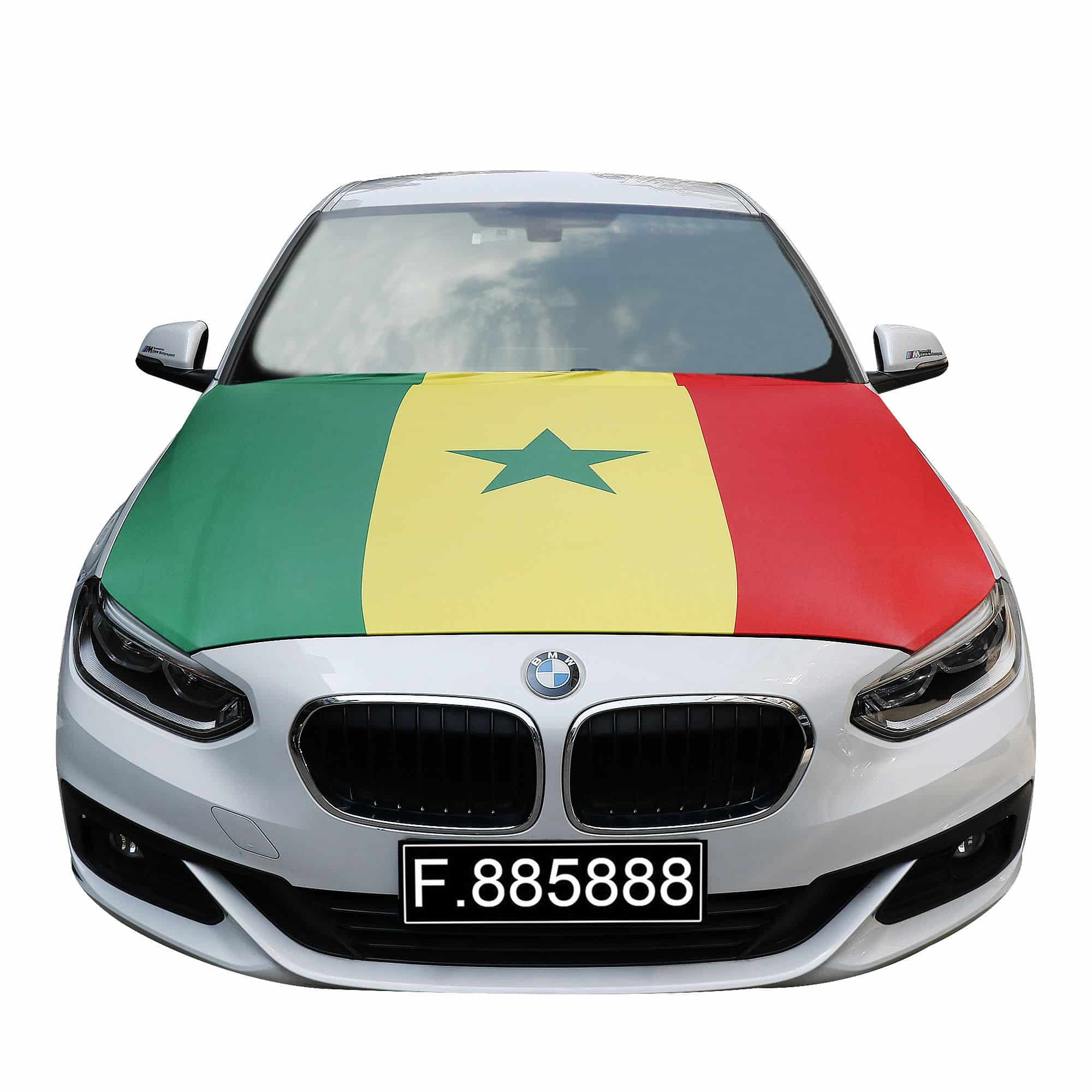 EM Fußball "Senegal" Motorhauben Überzieher Auto Flagge Fahne