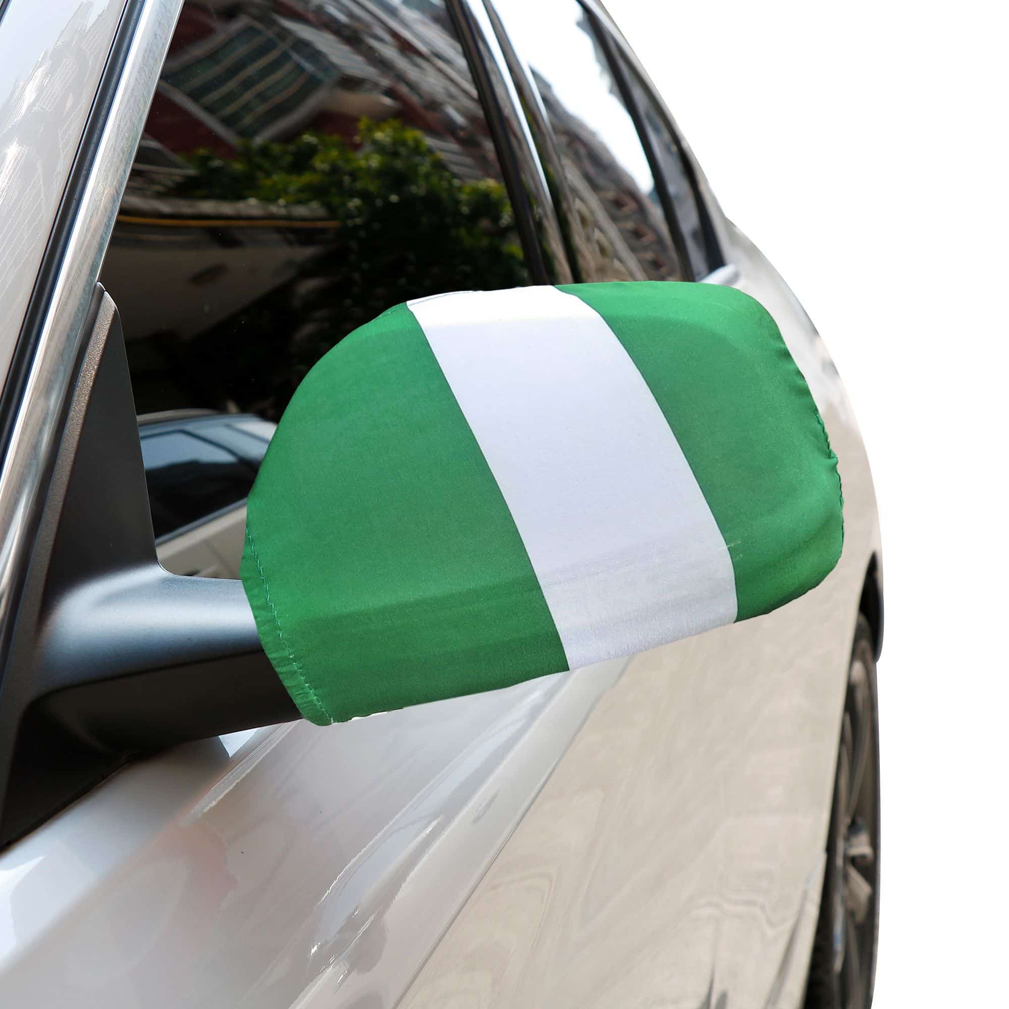 Auto Außenspiegel Fahne Set "Nigerien" Nigeria Bikini Flagge EM WM