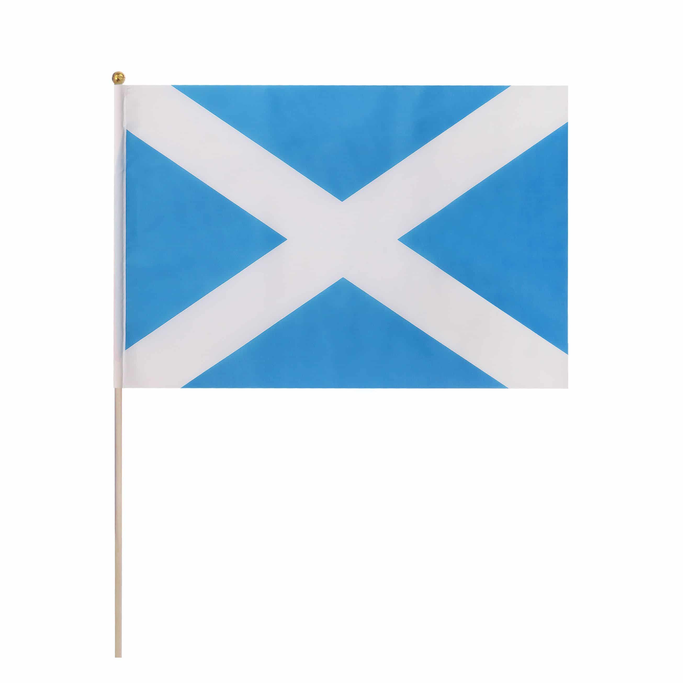 10er Set Fahne Flagge Winkfahne "Schottland" Scotland Handfahne EM WM