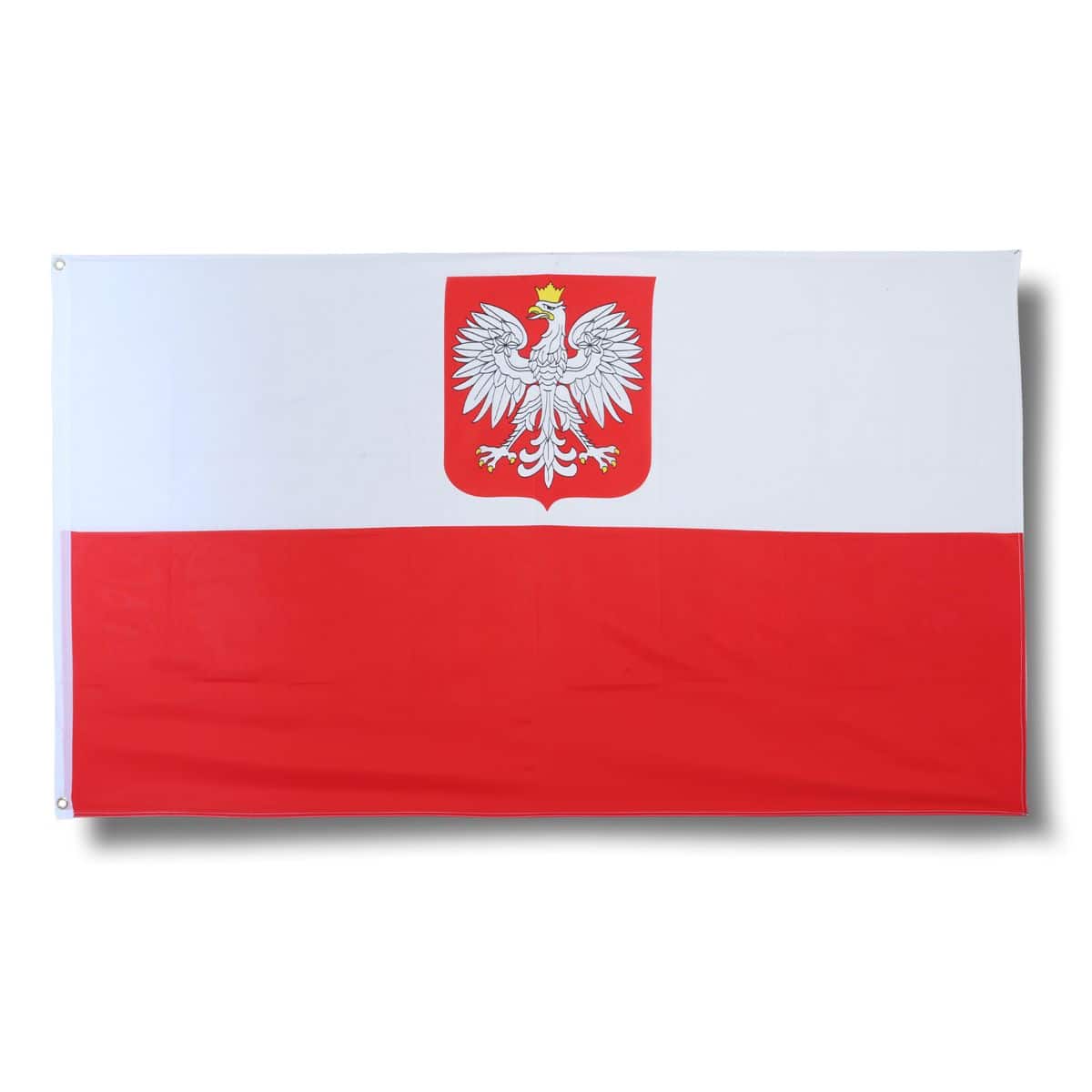 Polen mit Adler Poland Polska Fahne Flagge 90 x 150 cm Fanartikel Hissfahne Ösen WM EM