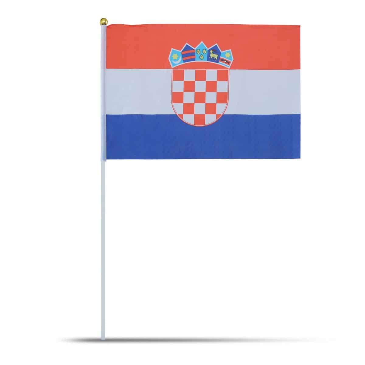 10er Set Fahne Flagge Winkfahne "Kroatien" Croatia Handfahne EM WM