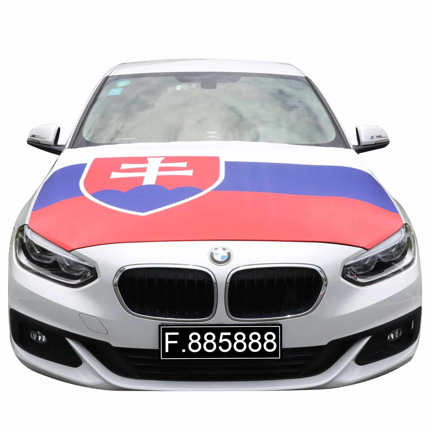 EM Fußball "Slowakei" Slowvakia Motorhauben Überzieher Auto Flagge Fahne