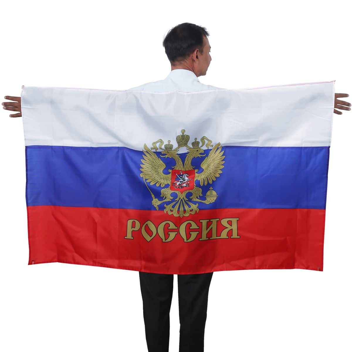 Fan Poncho "Russland" Russia Umhang Flagge Fußball WM Länder Cape